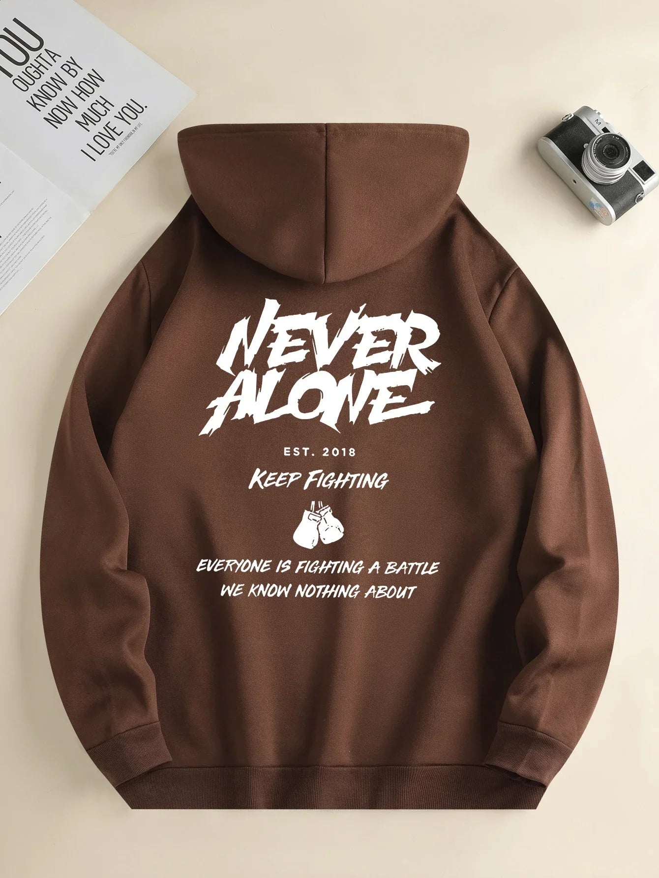 Everyday Versatile Street Hooded Sweatshirt Men's Letter Printed Hoodie Spring and Autumn Casual Outerwear Long Sleeve S-3XL