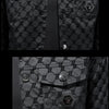 Minglu Spring Autumn Men's Jackets Luxury Letter Flocking Printed Single Breasted Black Male Outerwear Fashion Man Coats 5XL