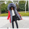 MAOMAOKONG Winter Women Real Fur Coat Fox Fur Liner Warm Jacket With Natural Fur Collar Silver Fox Big Collar Long Parkas