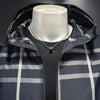 Minglu Plaid Hooded Zipper Men's Jackets High Quality Long Sleeve Spring Autumn Sport Casual Male Outerwear Fashion Man Coats