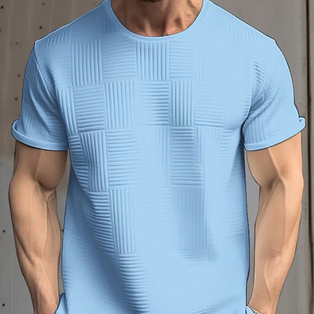 Men's T-Shirt Solid Color Short Sleeve T-Shirt Oversized Shirt Top T-Shirt Men's Fitness 2Xs-6Xl Multi-Color Short Sleeve