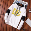 Letter Printed Hoodies Men's Graphic Drawstring Loose Tracksuit Top Trendy Hip Hop Hooded Pullover Male Outdoor Jogging Hoody