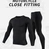 Men's Thermal Underwear Set Winter Clothes Thermal Shirt Tights Round Neck Thin Slim Fit Long Sleeve T-shirt Long Johns Suit