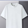 100% pure cotton summer high-end brand men's short sleeve round neck fashionable style half sleeved top breathable T-shirt