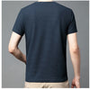 Men's New Waffle Round Neck Short Sleeved T-shirt Summer Comfortable Top