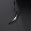 Punk Hip Hop Stainless Steel Crescent Tooth Spike Pendant Necklace Men Women Fashion Wolf Tooth Chain Necklace Jewelry