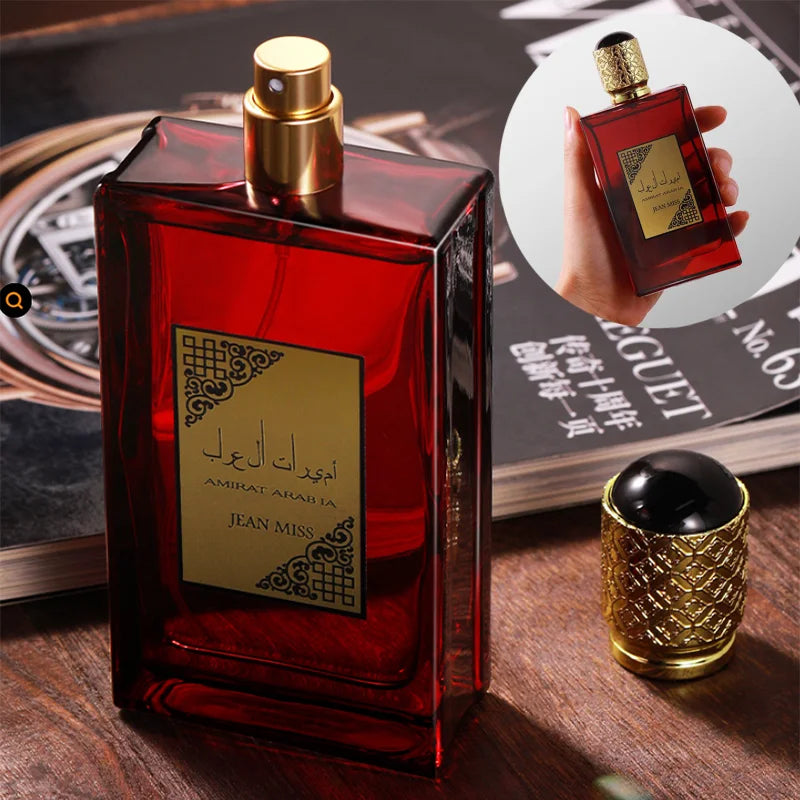 New Women's Arabic Perfume Lasting Floral Fruity Fragrance Brand Red 100ml Perfume Elegant Lady Date Body Spray Jasmine Perfume