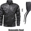 Cross-border Best-seller Men's Leather Jacket Pu Material Motorcycle Windproof Warm Leather Coat European Style For Autumn