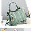 Fashion Stripes Handbags, Women's PU Leather Crossbody Bag, Top Handle Satchel Purse