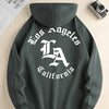 Men's new fashion hoodie, casual daily drawstring hooded sweatshirt, monogrammed, front kangaroo pocket, men's jacket