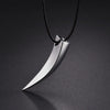 Punk Hip Hop Stainless Steel Crescent Tooth Spike Pendant Necklace Men Women Fashion Wolf Tooth Chain Necklace Jewelry