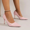 Sexy Thin Heels Pumps for Women Pink Patent Leather Pointed Toe Party Shoes Woman 2024 Spring Slip-On Stiletto High Heel Shoes