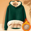 Plush Hooded Pullover For Women Fall And Winter Warm Hoodie Casual Solid Color Hoodies Round Neck Long Sleeves Female Fleece