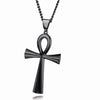 Gold Silver Color Stainless Steel Amulet Necklaces Ancient Egypt Ankh Cross Charm Pendant for Women Men Egyptian Jewelry Gifts