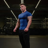 Summer Men's Fitness Training Short Sleeve Solid Color Shirt Gym Round Neck Bodybuilding Tight Cotton Quick Drying T-shirt