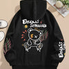 Street men's and women's sweatshirts endless struggle graffiti bear printed hoodie loose pullover sweatshirt casual