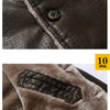 Men Winter Long Thick Fleece PU Leather Jacket New Winter Fashion Suit Collar Men's Windbreaker Leather Jacket Coats