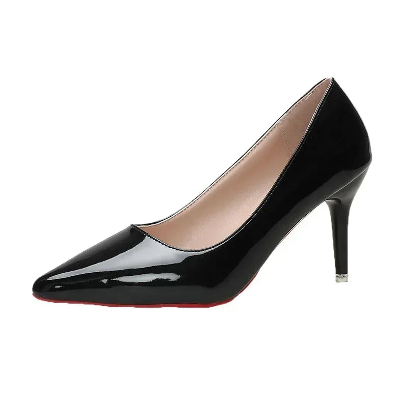 Sexy Red Bottom Women High Heels Classic Ladies Pumps Autumn Soft Leather Dress Heel Shoes for Women Banquet Wedding High Heels