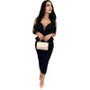 European V Neck Strap Solid Bodycon Dress Summer Casual Female Party Sexy Dresses Vestidos