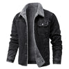 DIMUSI Men's Winter Jacket Fashion Men's Lapel Sherpa Fleece Lined Thicken Denim Jean Trucker Jacke Men Jeans Coats Clothing 5XL