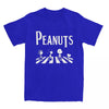 Peanuts Snoopy Crossing Road T Shirt Men 100% Cotton Fashion for Male T-Shirt Round Collar Tee Shirt Short Sleeve Clothes Summer