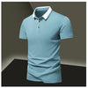 Summer men's POLO shirt, ice silk quick drying short sleeved pure cotton T-shirt, solid color business lapel half sleeved top