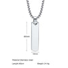 Simple Trendy Clavicle Chain Men Rectangle Bar Geometric Pendant Necklace Fashion Jewelry Decoration Accessories