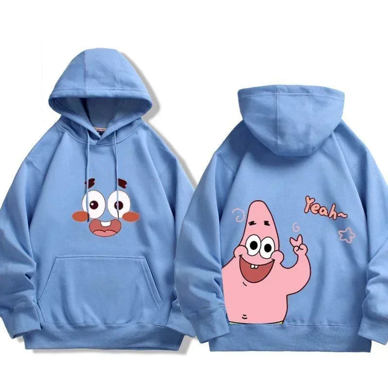 New Pattern Spongebob Cartoon Anime Printing Men's and Women's Hoodies Autumn and Winter Fashionable Couple's Clothing Hoodie