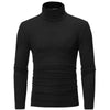 New Fashion Base Tee Shirt Men Slim Fit Polyester High Neck Pullover Turtleneck Sweater Tops Shirt For Male Spring Autumn TShirt