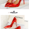 Women High Heels Blue Green Valentine Pumps Luxury Glossy Stiletto Wedding Bridal Nightclub Fashion Simple Solid Color 1829-2