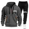 New Men's Autumn Winter Sets Zipper Hoodie+Pants Pieces Casual Tracksuit Male Sportswear warm Clothing Sweat Suit