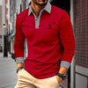 Spring and Autumn men's long sleeved shirt, comfortable business T-shirt, men's street casual fashion top