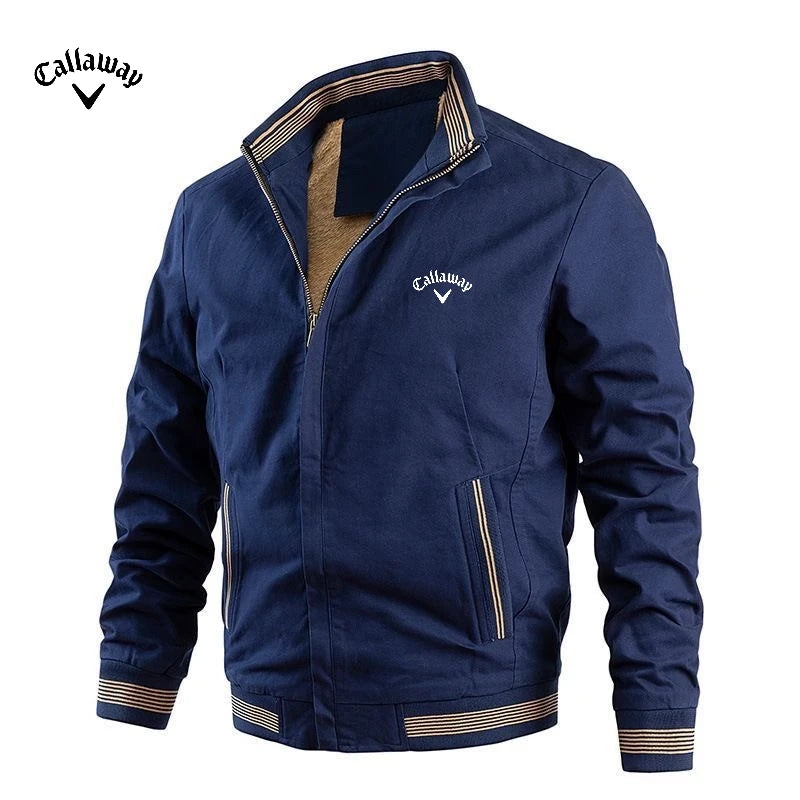 Autumn and Winter Men's High Quality Embroidered and Velvet Warm Jacket, New Fashionable and Casual Outdoor Sports Windproof Top