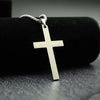 Simple Cross With Circle Pendant Necklaces Stainless Steel Chain Christ Cruz Necklace For Men Boys Cool Neck Jewelry Collier