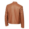 Mens High-quality Locomotive Leather Jacket Fashion Stand-up Collar Punk Leather Jacket Men