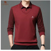 New Long Sleeve Polo Shirts Waffle Men's Long Sleeve T-shirt Spring Lapel Business Casual Polo Shirt Elastic Base Shirt Top