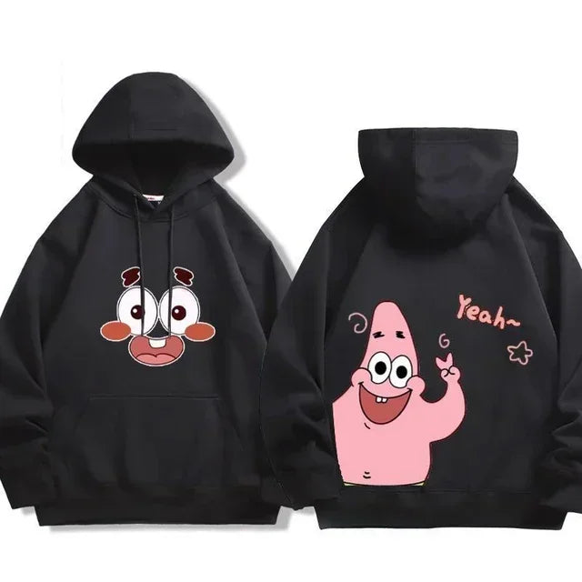 New Pattern Spongebob Cartoon Anime Printing Men's and Women's Hoodies Autumn and Winter Fashionable Couple's Clothing Hoodie