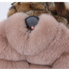 Maomaokong Real Fur Jacket  Women Winter Short Natural real Fox Fur Lady Zipper Fur Coat Female Warm Jacket  with Collar