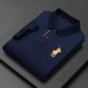 Embroidered Men's Pure Cotton Popsicle Cotton Short Sleeved Polo Shirt Summer New Business Casual Breathable Men's Top 4xl