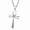 Gold Silver Color Stainless Steel Amulet Necklaces Ancient Egypt Ankh Cross Charm Pendant for Women Men Egyptian Jewelry Gifts