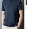 Solid Color Short-sleeved T-shirt Ice Silk Breathable Men's Business Casual Polo Shirt