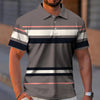 New Striped Men's Polo Shirt Summer Casual Short Sleeve T-Shirt For Men Golf Sport Shirts Loose Oversized Polo T-Shirt