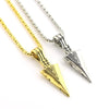 Punk Arrow Shape Necklace For Men Gold Color Alloy Arrow Pendant Party Jewelry Gift Retro Personality Long Chain Necklaces