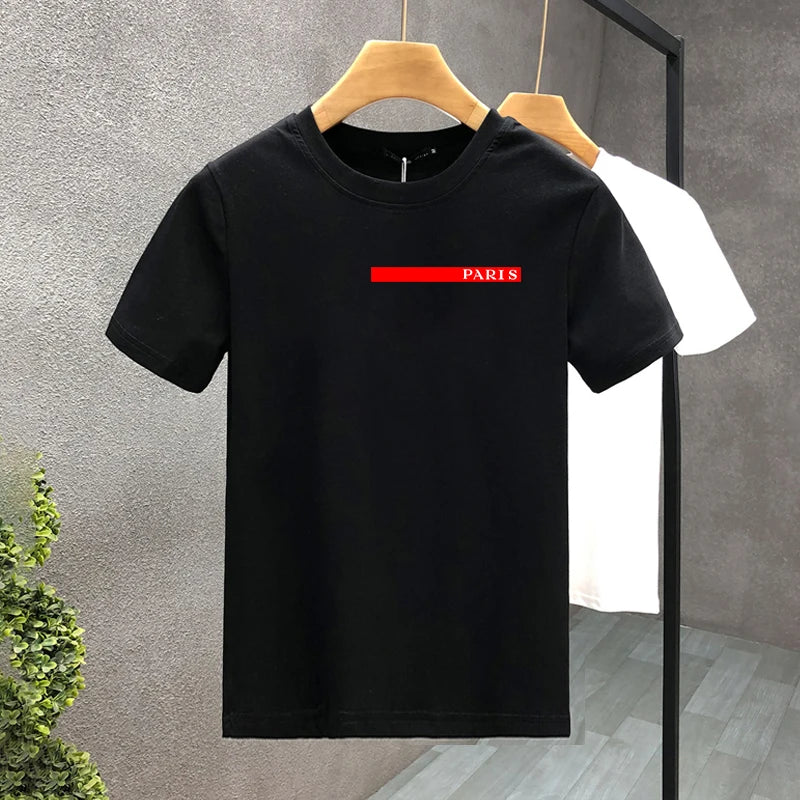 Luxury Brand Paris 100% Cotton High Quality Printing Couple Tees Summer Harajuku For Men/Women Short Sleeve T-shirt Asian Size