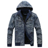 Men Wool Liner Thick Men Blue Winter Jean Jackets Outerwear Warm Hoodies Denim Winter Denim Hooded Jackets for Men Coats MY231