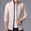 M-4XL Autumn/Winter New Men's Plush Thickened Knitted Jacket Vertical Neck Zipper Sweater Cardigan Warm Coat Jacket Jacket