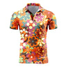 Mens Retro Short Sleeve Polo Shirts 3d Full Print Flower T Shirts For Men Summer Casual Oversized Tee Shirt Tops Blusa Masculina