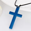 Men Simple Cross Pendant Alloy Necklace Chain Jewelry Christmas Day Gift Simple Cross Stainless Steel Necklace Titanium Steel