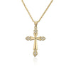 NEWBUY Gold Color Jesus Cross Pendant Stainless Steel Chain Necklace For Women Men Classic Design Christain Jewelry Gift