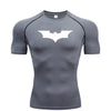 Bat Printed Men's Tight T-Shirt Running Compression Compression T Shirt Gym Fitness Jogging Short Sleeve Male Casual Shirt Tops